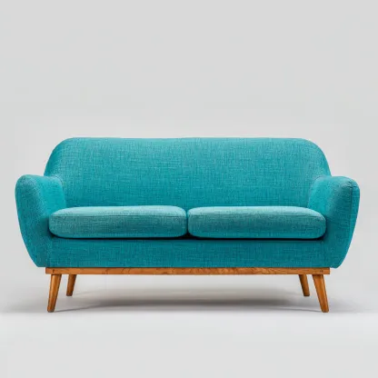 Zweisitzer-Sofa Stoff 178x88x82 cm - Türkis - Für Wohnzimmer - Retro Design