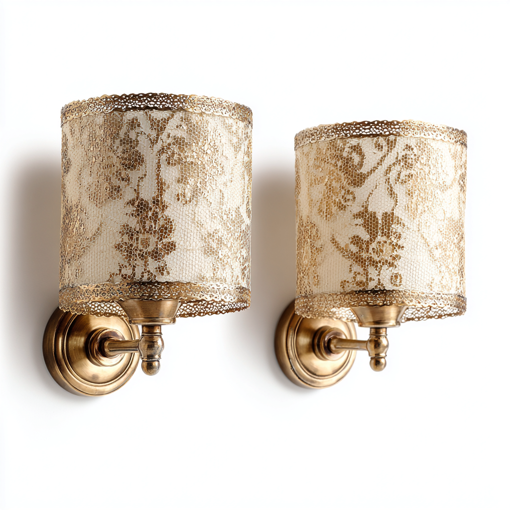 Wandleuchte Metall 30x20x25 cm - Gold-Beige - Klassisches Design