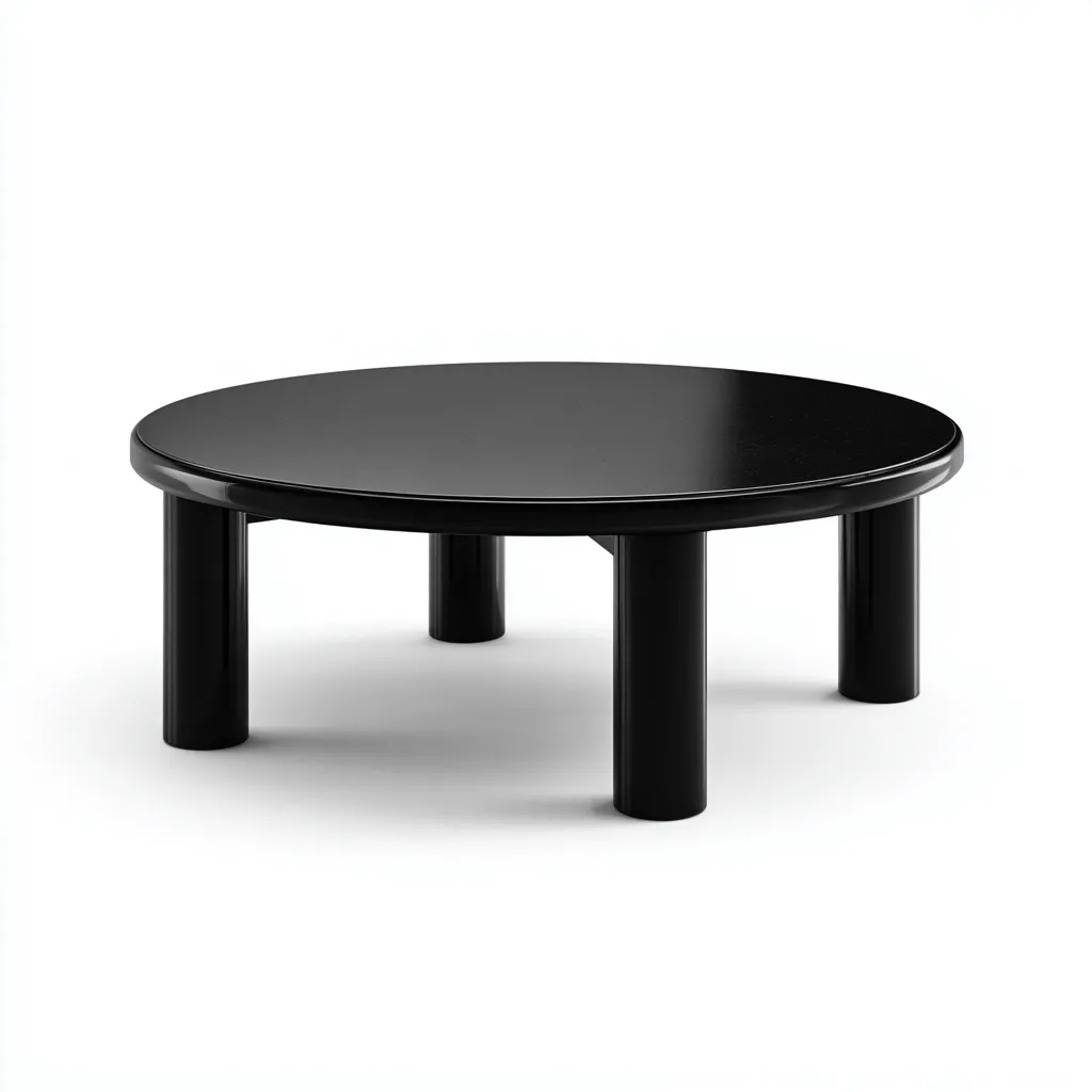 Couchtisch - MDF - 80x80x35 cm - Schwarz - Modernes Design