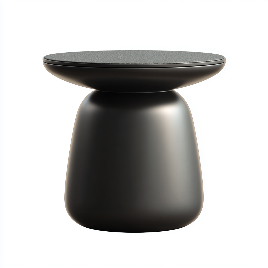 Couchtisch Metall 45x45x50 cm - dunkelgrau - modern - mit glatter Oberfläche