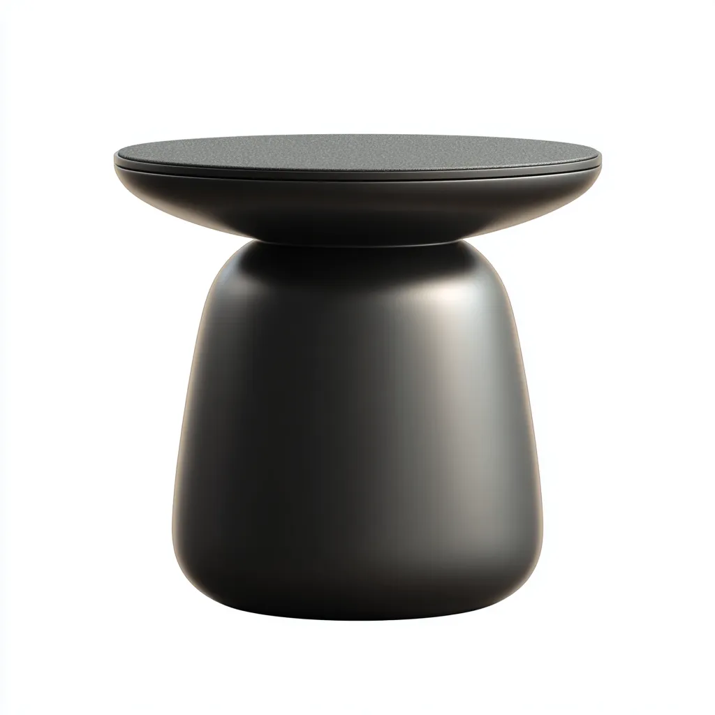 Couchtisch Metall 45x45x50 cm - dunkelgrau - modern - mit glatter Oberfläche