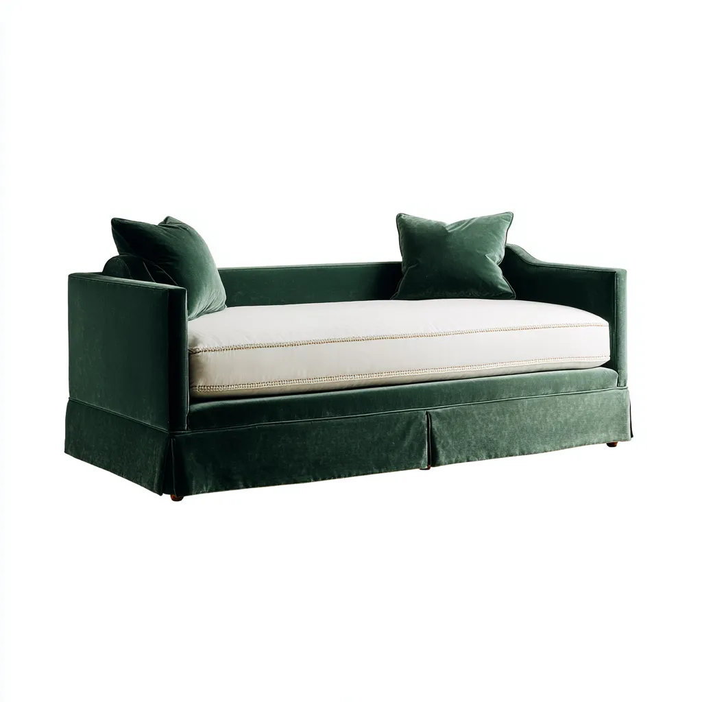 Schlafsofa Samt 200x90x85 cm - dunkelgrün - elegantes Design mit Bettfunktion
