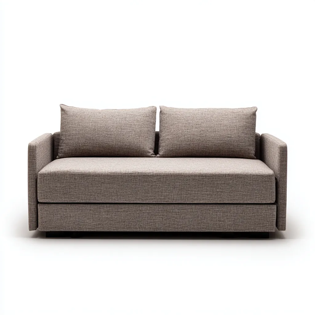 Schlafsofa Stoff 200x90x85 cm - beige - modernes Design - mit ausziehbarem Bettkasten
