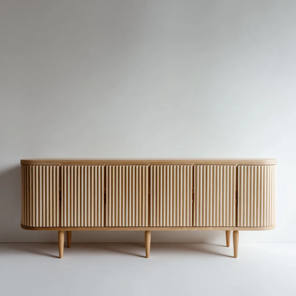 TV-Schrank Massivholz 180x45x80 cm - natur - skandinavisches Design