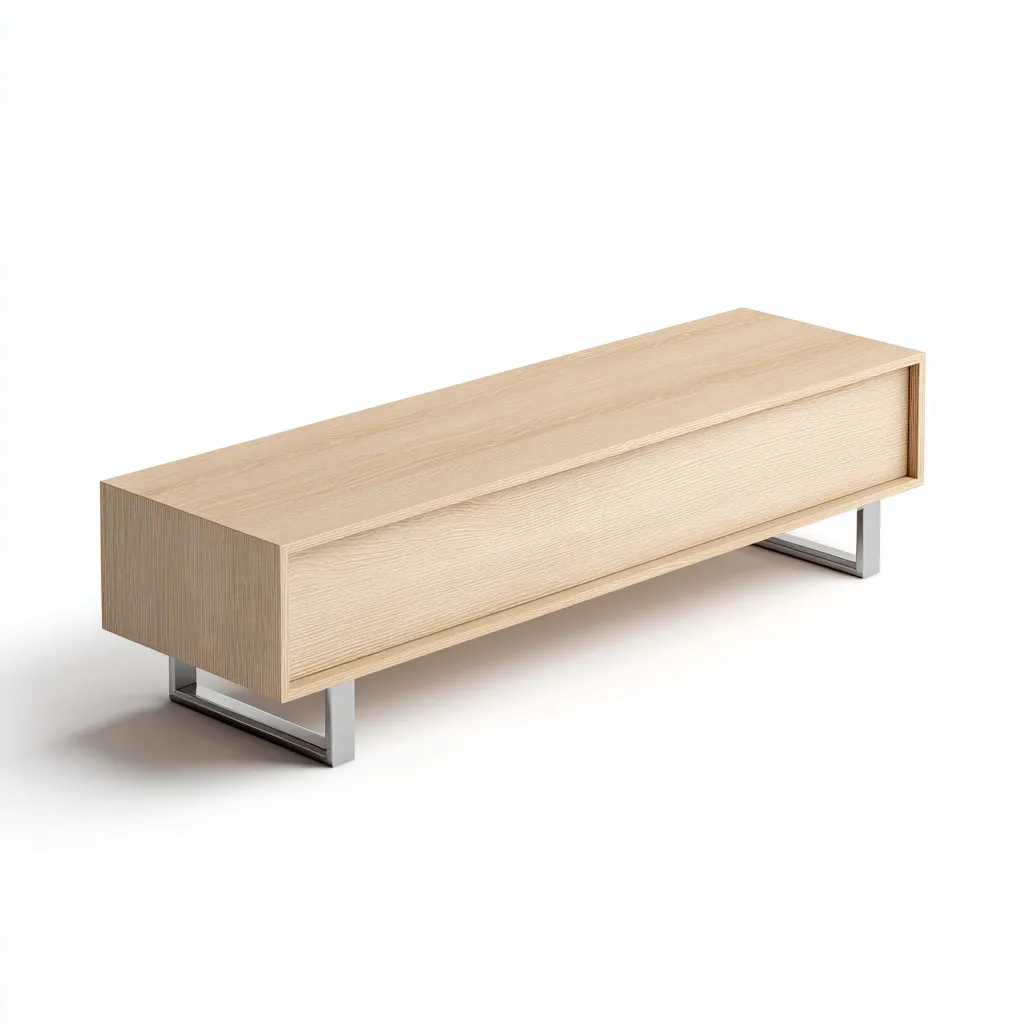 TV-Schrank Holz und Metall 160x40x45 cm - natur - modernes Design