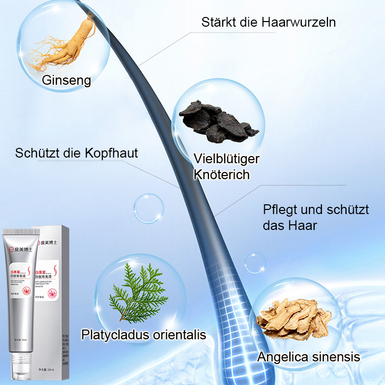  Roll-on-Serum zur Vorbeugung von Haarausfall, Stärkung der Haarwurzeln und Förderung des Haarwachstums