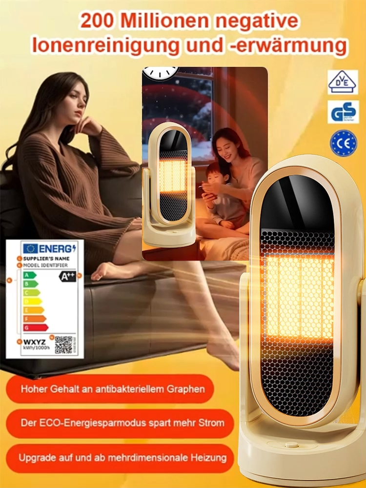  Geräuschloser Gesamtwohnungs-Schnellheizlüfter