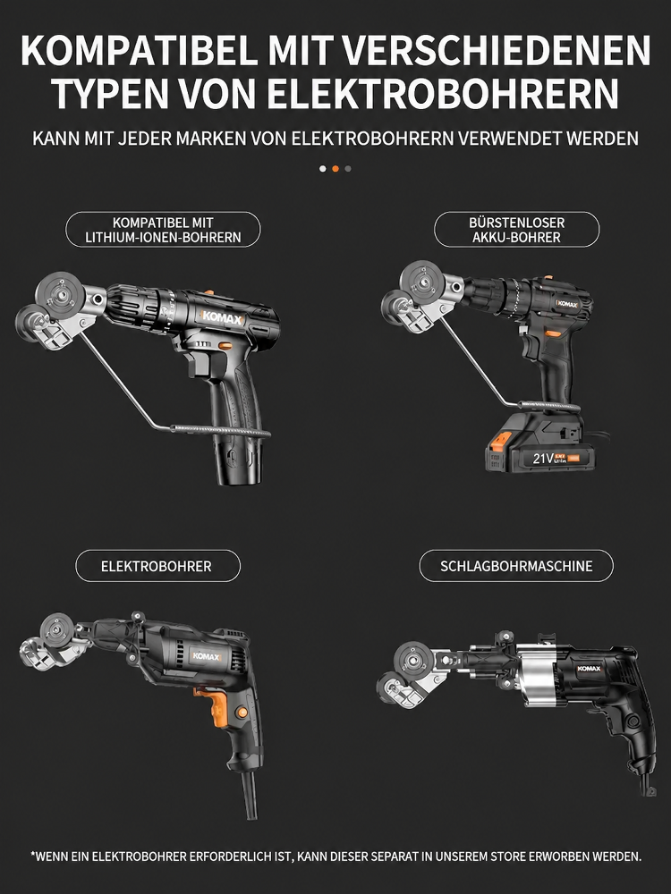 Blechschneider für Bohrmaschine。Verwandle deine alte Bohrmaschine in eine Profi-Schneidemaschine – für den Preis eines Mittagessens