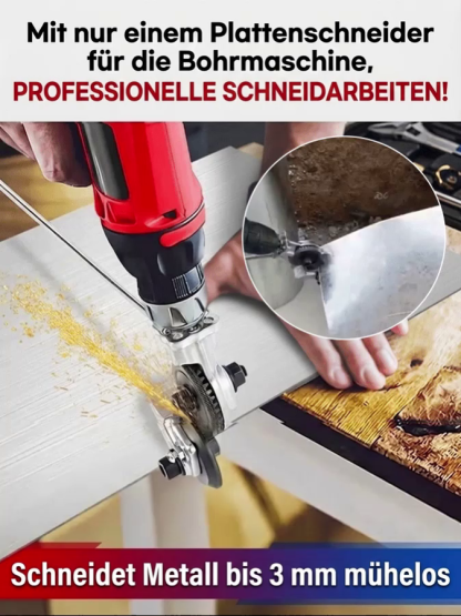 Blechschneider für Bohrmaschine。Verwandle deine alte Bohrmaschine in eine Profi-Schneidemaschine – für den Preis eines Mittagessens