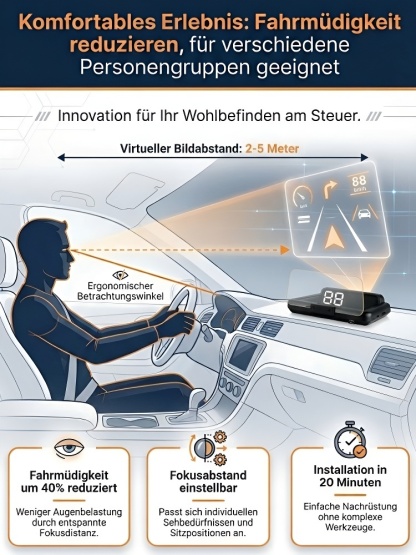 ✅ Auto-HD-HUD-Display 👉 🗺️ GPS, 🚦 Tempo, ⚠️ Warnungen & 📱 Fahr-Infos – alles sicher im Blick! 👁️🚗