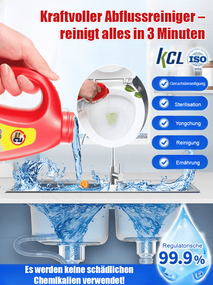 【3 Minuten – alles entblocken!】Leistungsstarkes Kanalreiniger!
