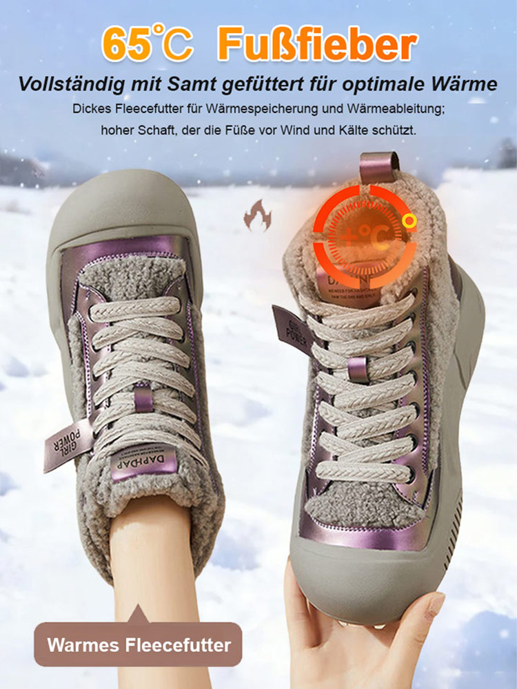 Wildleder High-Top Plateau-Stiefel