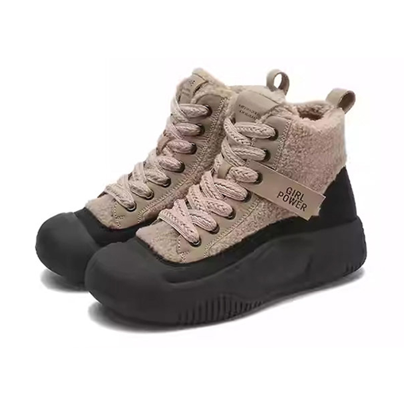 Wildleder High-Top Plateau-Stiefel