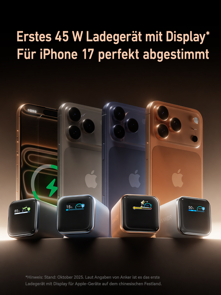 Profi-GaN³ Schnellladegerät (100W Echtzeit-Anzeige) – Für MacBook & iPhone
