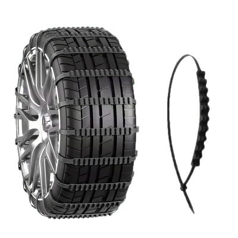 Kabelbinder-ähnliche Autoreifen-Rutschfestheitsbänder – Manuelle Befestigung, für alle Straßenarten geeignet