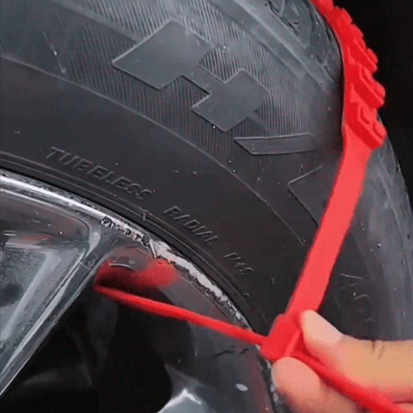 Kabelbinder-ähnliche Autoreifen-Rutschfestheitsbänder – Manuelle Befestigung, für alle Straßenarten geeignet