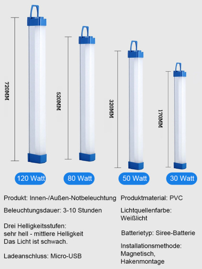 Magnetisch hängende USB-Ladeleuchte