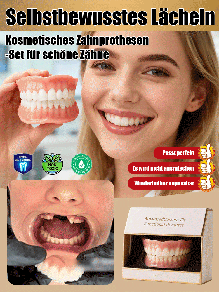 【FDA-Zertifizierung】Zahnersatz-Reparaturset✨️Strafft die Kieferlinie, entspannt Muskeln – antibakteriell, pflegeleicht, komfortabel. ✨️Für Jung und Alt.✨️