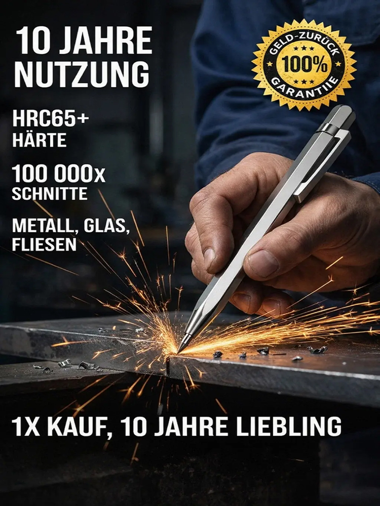 【Anreißen + Schneiden + Markieren + Gravieren】Hartmetall-Markierungs- und Schneidstift