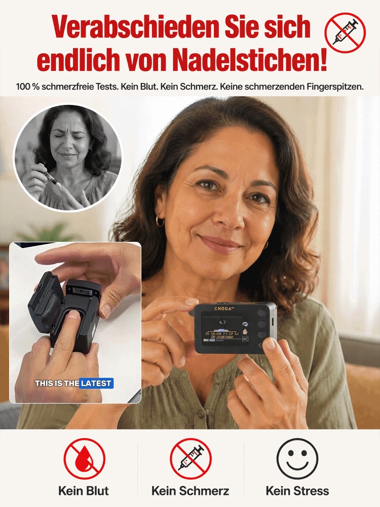 Ganz ohne Nadelstich! Fingertip-Pulsoximeter 🚀 Blutzucker, Blutdruck & Sauerstoff in 3s prüfen!