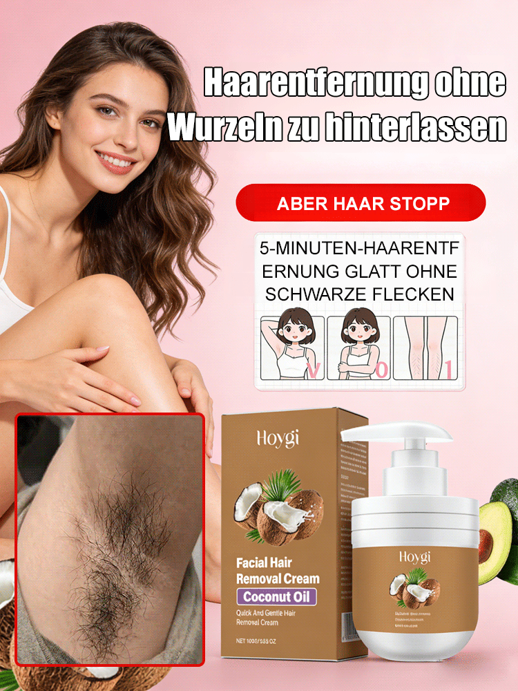  [Schmerzfreie Haarentfernung] Pflanzenextrakt-Kokosöl-Enthaarungscreme