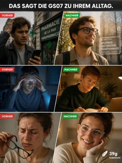 Intelligent anpassbare Farbwechsel-AI-Brille: Echtzeit-KI-Übersetzung, AR-Navigation & 4K-Kamera aus Kohlefaser
