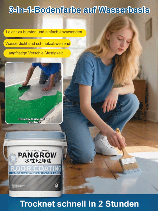 3-in-1 Bunte Wasserbasierte Bodenfarbe