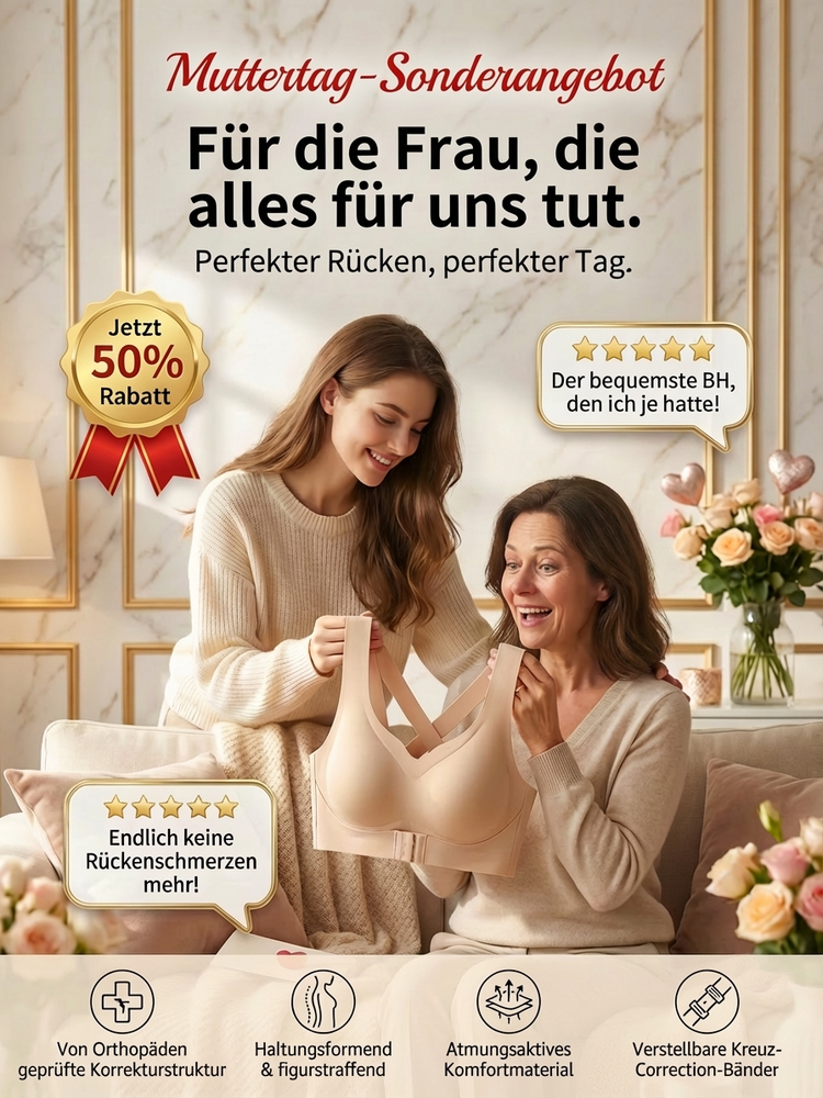 ✨In 7 Tagen zu einer selbstbewussten Haltung! Revolutionäres 2-in-1 Design: BH und Haltungskorrektur in Einem