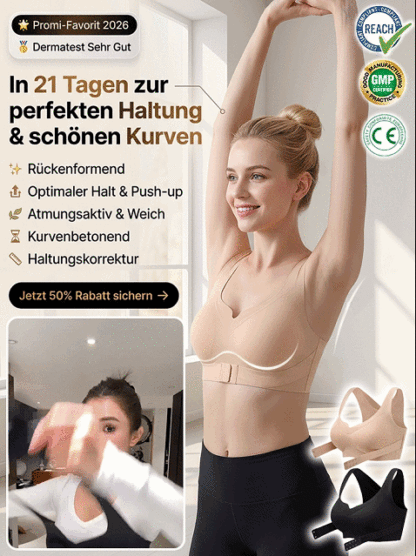 ✨In 7 Tagen zu einer selbstbewussten Haltung! Revolutionäres 2-in-1 Design: BH und Haltungskorrektur in Einem