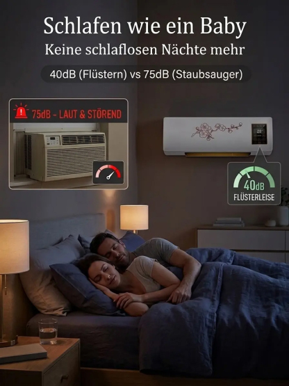 ❄️ Wand-Klimagerät – Kein Außengerät erforderlich 🏠 In 5 Minuten installiert - Ohne Bohren & Handwerker 🔥 Heizen & Kühlen in einem