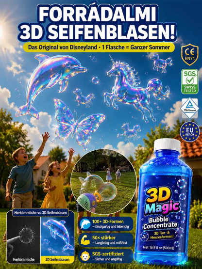 Topacme® Super 3D-Zauberblasen-Konzentrat – Tier- & Ozean-Fantasie-Motto