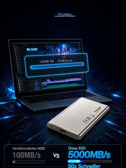 🚀 4.000 MB/s Highspeed – 3 4K-Filme in 1 Sekunde rüberschieben! Deutsche 32 TB Pro-SSD zum Preis von einem Bier! 🏆