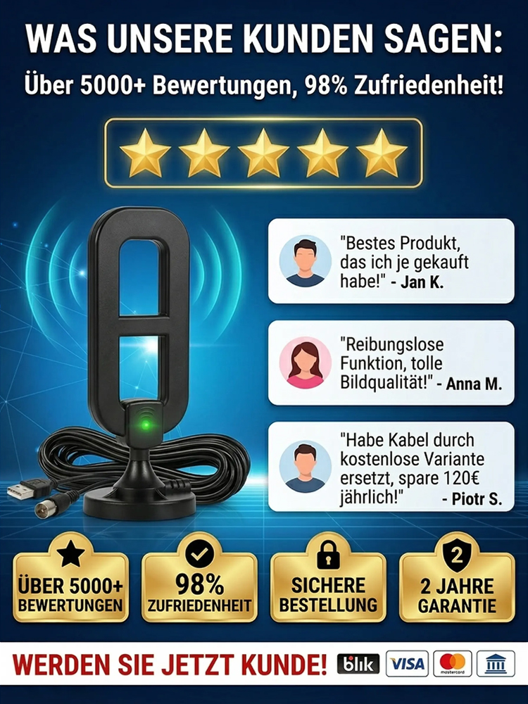 📺Gratis Fernsehen – ohne Abo, ohne Internet, ohne Reue! Digitaler Fernsehempfänger | Keine versteckten Kosten – lebenslang kostenlos fernsehen
