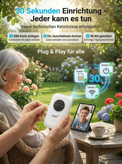 🌐Keine monatlichen Gebühren, kein Vertrag. Nie wieder Grundgebühr bezahlen! Tragbares Satelliten-WLAN
