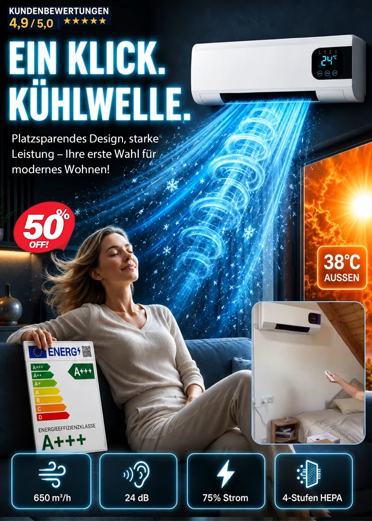 2026 neues Modell Durchfluss-Turbinengebläse 🚫 Kein Außengerät, kein Bohren