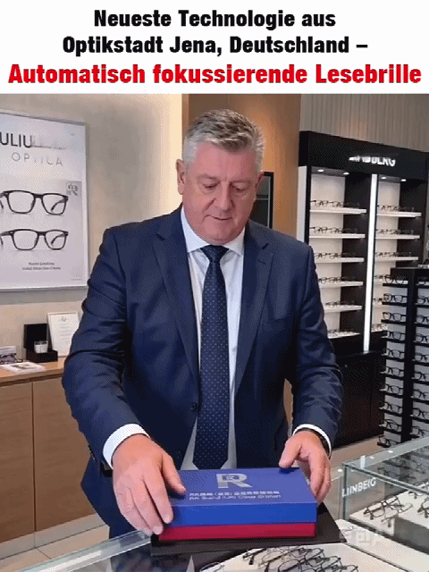 [Jena Optik Technologie] Intelligente Zoom-Gleitsichtbrille | Hochwertige Geschenkbox Lesebrille I Automatische Schärfe für Nah + Fern | 4-in-1 inkl. Sonnenbrille + Blaulichtfilter 👓☀️