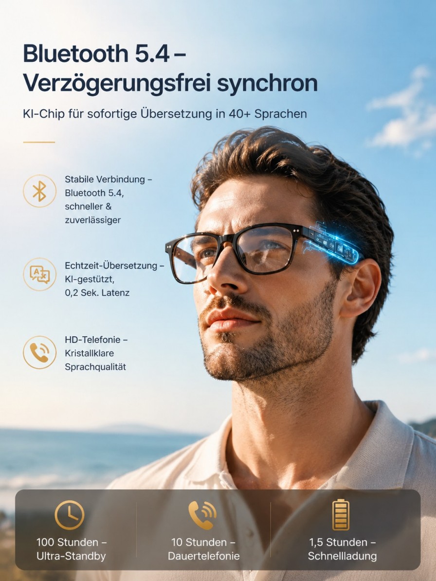 Intelligent anpassbare Farbwechsel-AI-Brille: Echtzeit-KI-Übersetzung, AR-Navigation & 4K-Kamera aus Kohlefaser