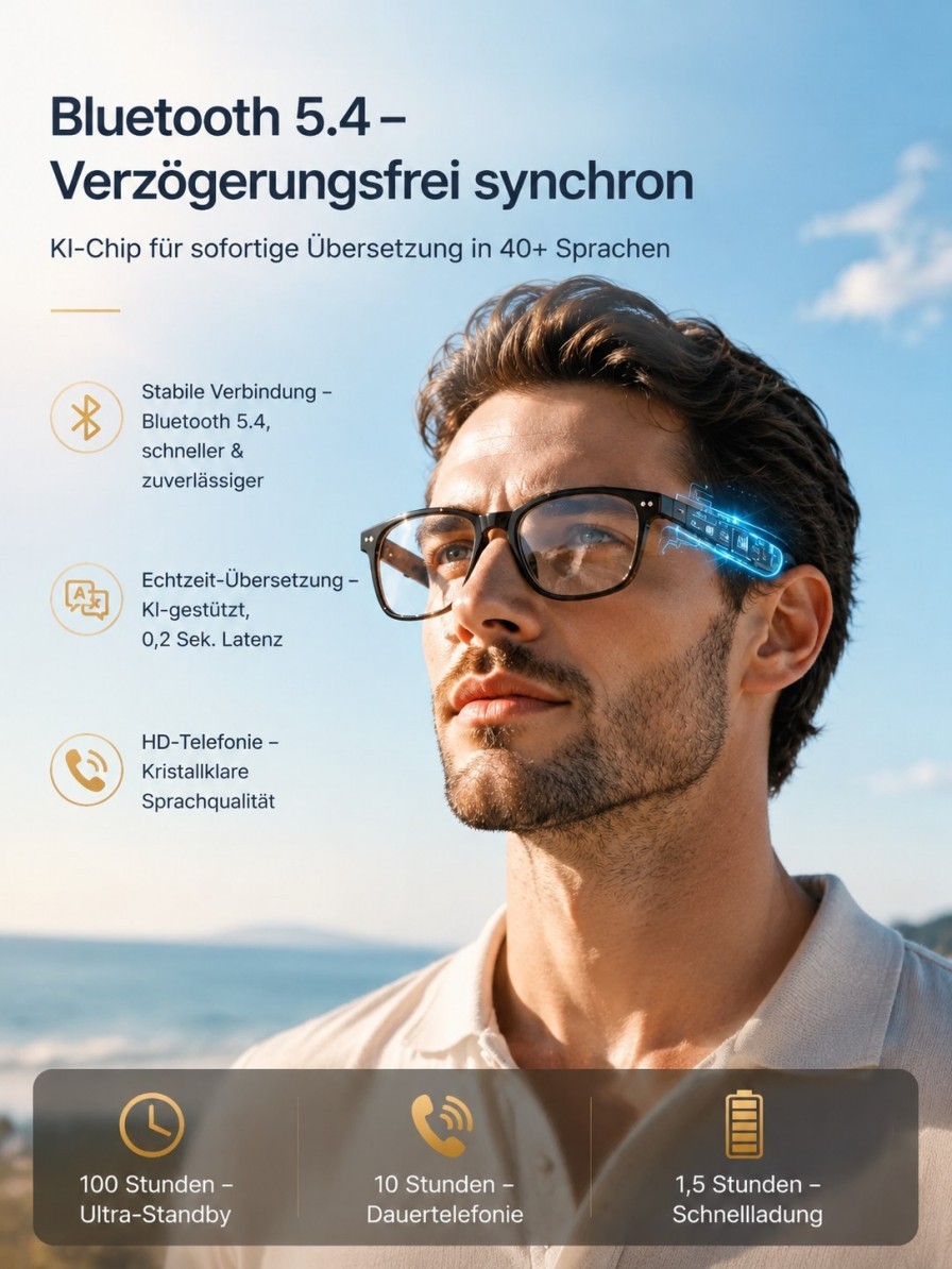 Intelligent anpassbare Farbwechsel-AI-Brille: Echtzeit-KI-Übersetzung, AR-Navigation & 4K-Kamera aus Kohlefaser