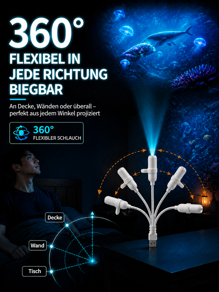 ✨Comauo™ – Ocean & Galaxy Projektor: Ultra-HD 3D-Projektionstechnik für dein Zuhause & Auto – in nur 1 Sekunde ein echtes Aquarium!
