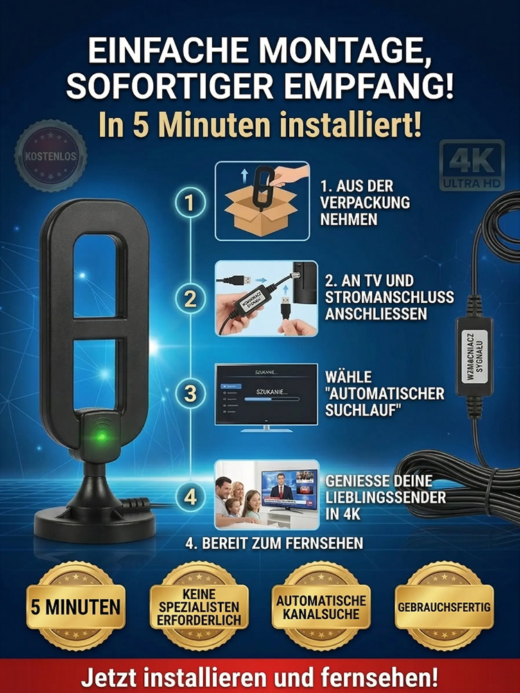 📺Gratis Fernsehen – ohne Abo, ohne Internet, ohne Reue! Digitaler Fernsehempfänger | Keine versteckten Kosten – lebenslang kostenlos fernsehen