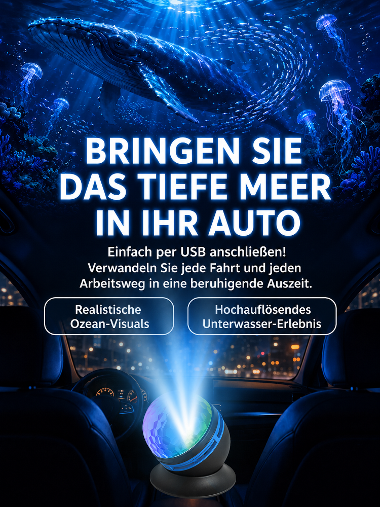 Topacme™ – Tiefsee & Sternen Hologramm-Projektor: Ultra-HD 5D-Projektionstechnik für dein Zuhause & Auto – in nur 1 Sekunde ein echtes Aquarium!