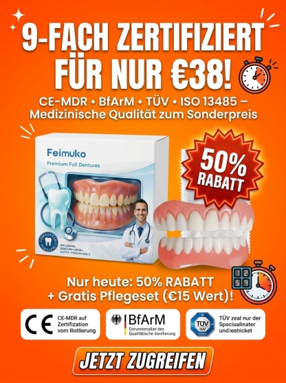 In 1 Min. perfekt sitzend | Ohne Kleber, Zahnarzt oder Termin!【Zahnarzt empfohlen】Anpassungsfähiges Zahnersatz-Set