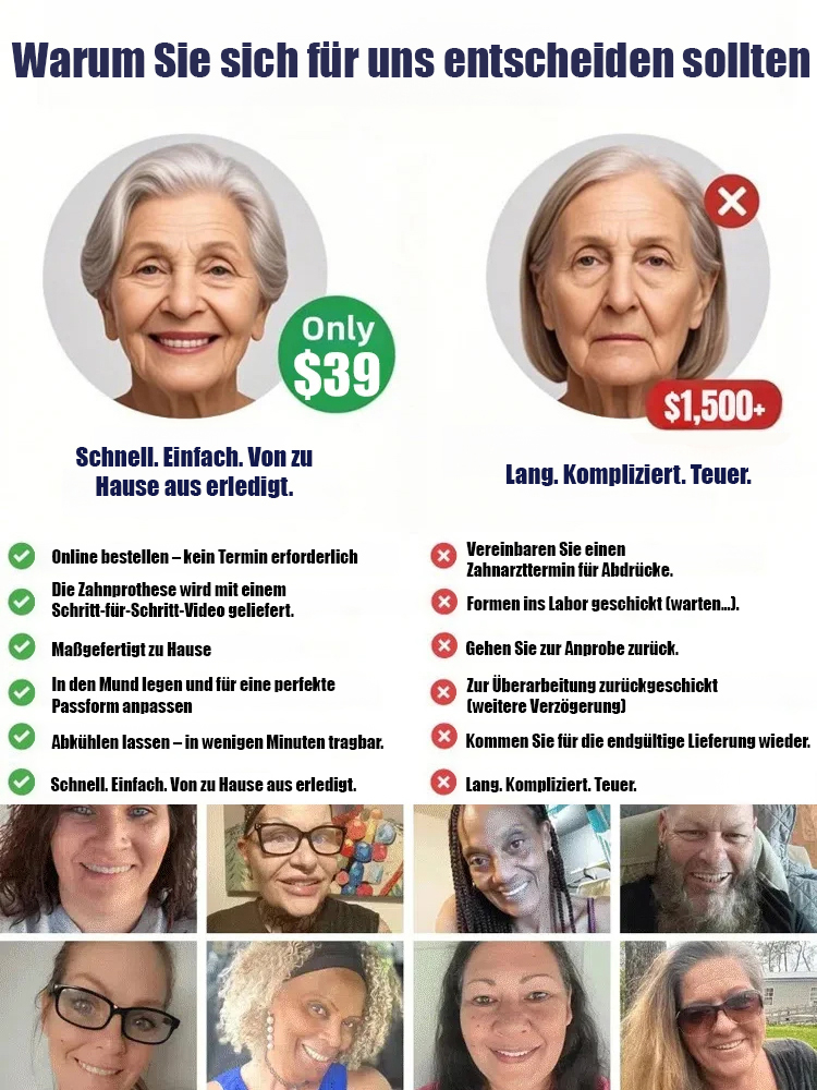 【FDA-Zertifizierung】Zahnersatz-Reparaturset✨️Strafft die Kieferlinie, entspannt Muskeln – antibakteriell, pflegeleicht, komfortabel. ✨️Für Jung und Alt.✨️