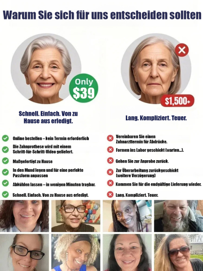 【FDA-Zertifizierung】Zahnersatz-Reparaturset✨️Strafft die Kieferlinie, entspannt Muskeln – antibakteriell, pflegeleicht, komfortabel. ✨️Für Jung und Alt.✨️