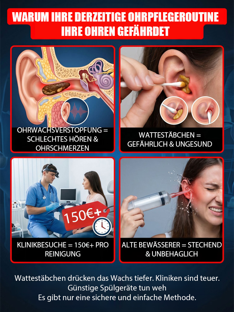 Erlebe sofort wieder klares Hören 💛 Schluss mit juckenden & verstopften Ohren! Nach nur einer einzigen Anwendung!🌟