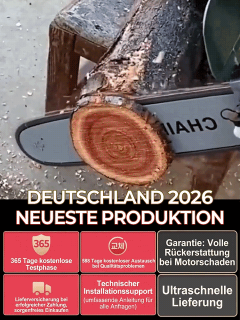 ⚡3-Sekunden-Kettensäge! Hochleistungs-Lithium-Ionen-Kettensäge mit extra langer Akkulaufzeit