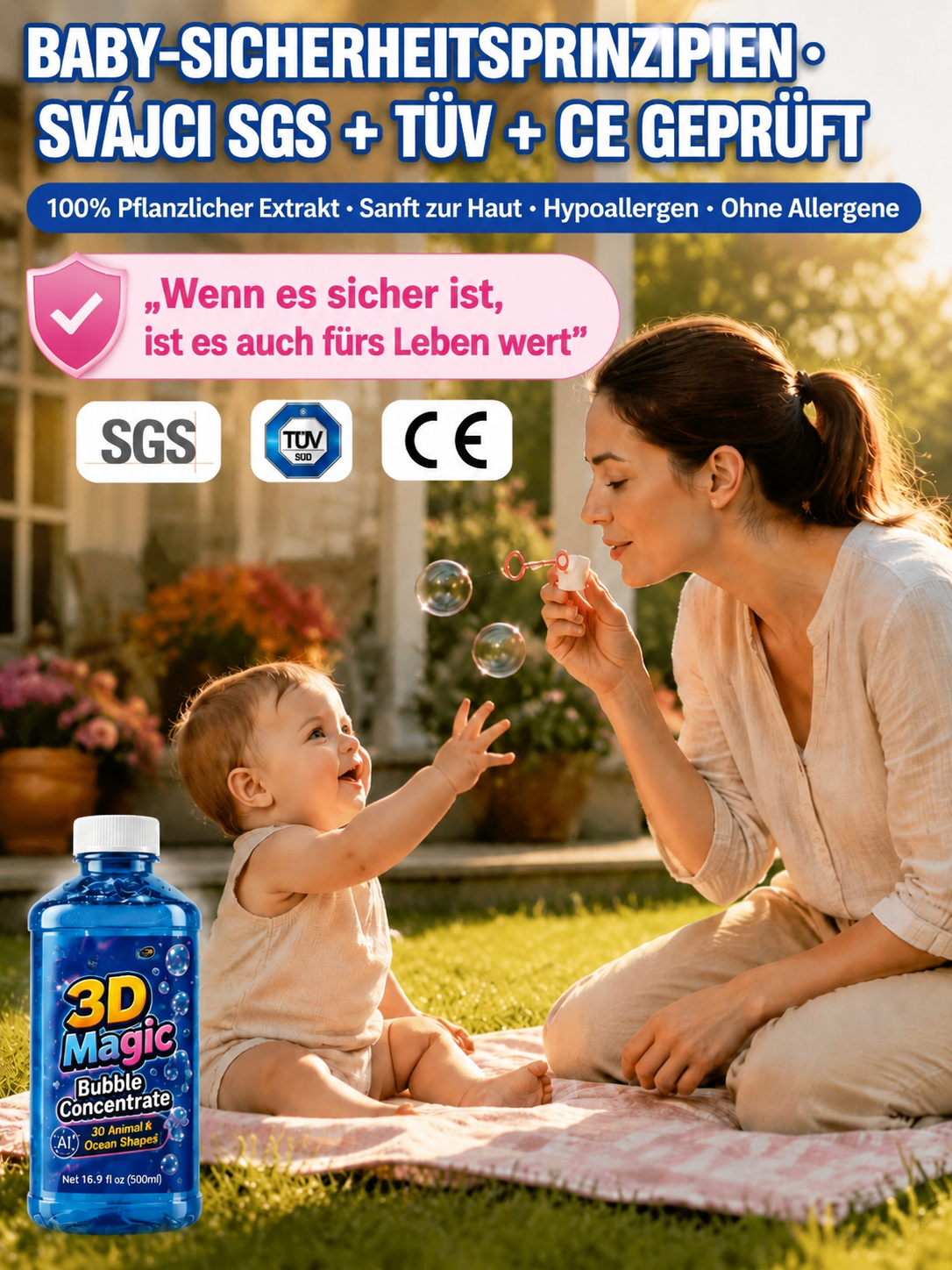 Topacme® Super 3D-Zauberblasen-Konzentrat – Tier- & Ozean-Fantasie-Motto