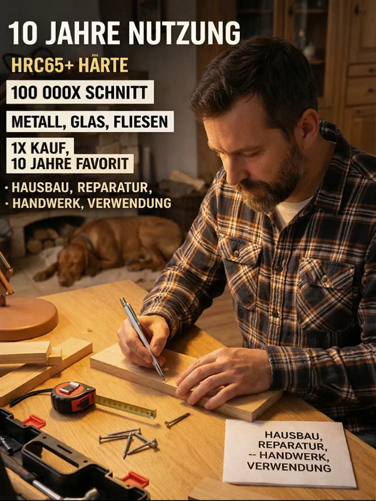 【Anreißen + Schneiden + Markieren + Gravieren】Hartmetall-Markierungs- und Schneidstift