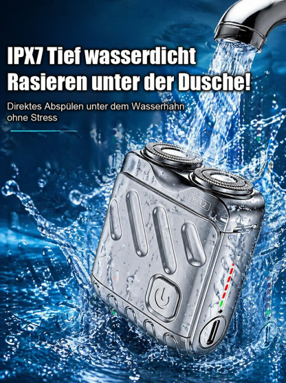 1 Sekunde – perfekt rasiert! Kein Schnitt, keine Verletzung – Perfekt für Bart, Achseln & Intimbereich ✨ Rotierender elektrischer Doppelklingen-Rasierer