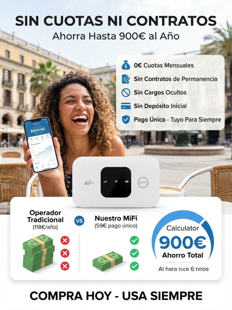 🛡️¡Sin SIM, sin contrato, sin costos ocultos! | Compra única para internet 5G+ gratis de por vida en todo el mundo